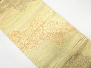 道長取りに色紙散らし・花模様織り出し 袋帯